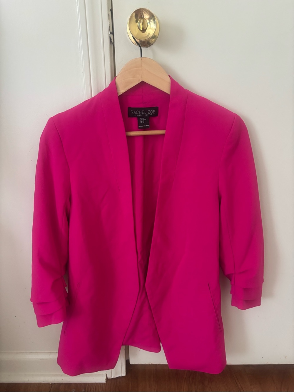 Rachel Zoe Hot Pink Open-Front Blazer